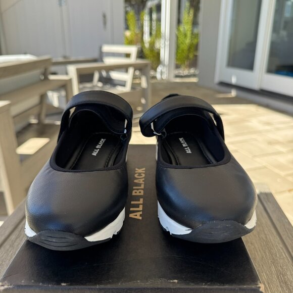 New ALL BLACK MJ Platform Ballet Flats Mary Jane Sneakers Black US 7 / EUR 37 - Picture 12 of 16
